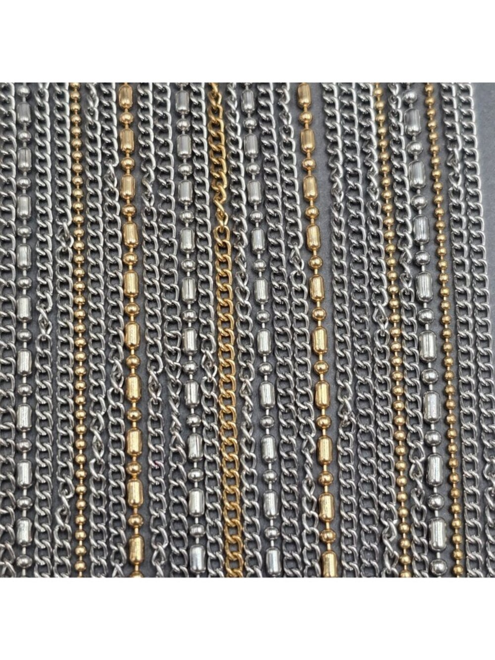 Vintage Two Tone Metal Mesh Collar Necklace Gold Silver Waterfall Fringe Choker - Picture 8 of 15